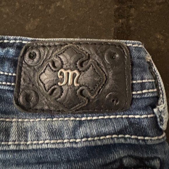 Girls Miss Me Jeans Shorts Rhinestone Angel Wings shorts SZ Kids 10 - Picture 14 of 14